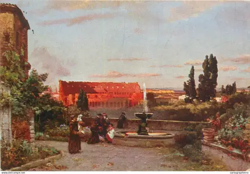 A5336 Italy Roma Blick vom Kloster St Bonaventura aus auf das Kolosseum Gemalde