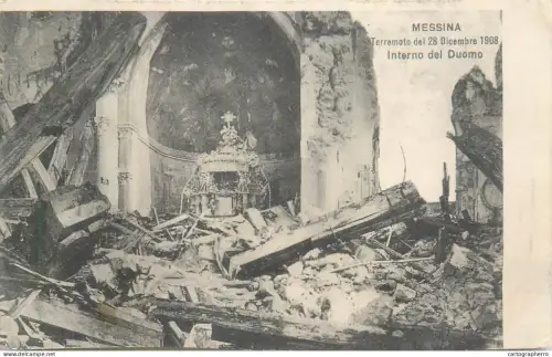 A5863 Messina terremoto 1908 (trimmed postcard)