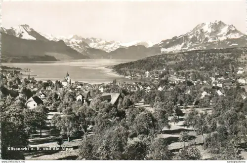 A5343 Switzerland Kussnacht am Rigi und die Alpen