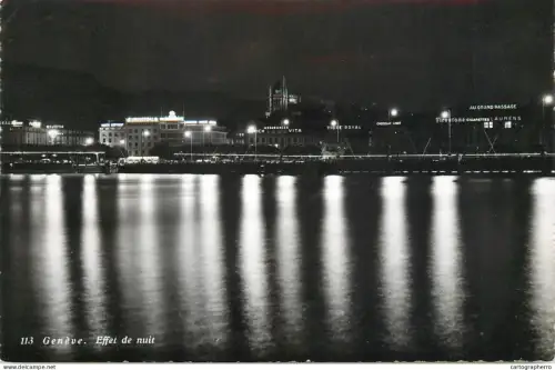 A5343 Switzerland Geneve vue de nuit