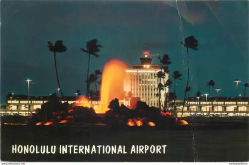 A5342 USA Hawaii Honolulu International Airport night view