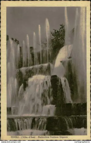 A5884 Postcard > Europe > Italy > Lazio > Tivoli fontana gigante particolare