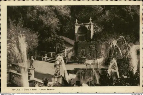 A5884 Postcard > Europe > Italy > Lazio > Tivoli villa d`Este largo Rometta