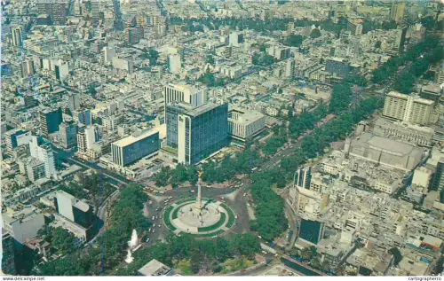 A5341 Mexico City Reforma y Hotel Maria Isabel aerial view