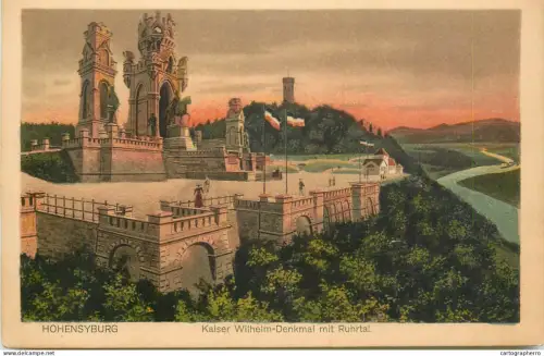 A5340 Germany Hohensyburg Wilhelm-Denkmal mit Ruhrtal