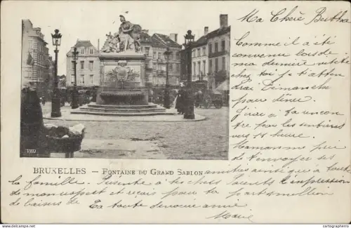 A5872 Bruxelles fontaine du Grand Sablon 1903