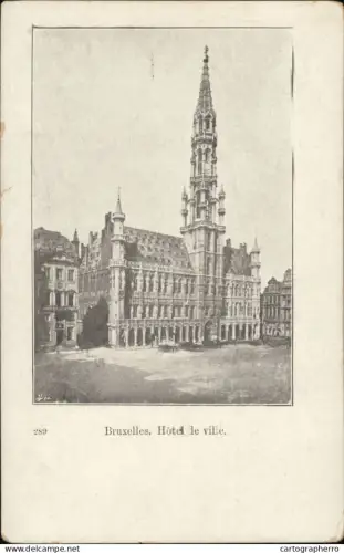 A5872 Bruxelles Hotel de ville 1900s