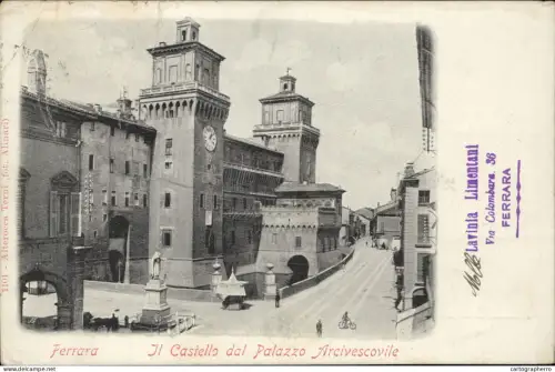 A5872 Ferrara il castello dal Palazzo Arcivescovile