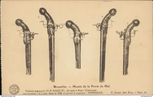 A5871 Bruxelles musee de la Pote de Hal pistolets espagnols