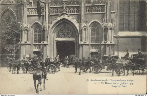 A5871 Bruxelles 75 anniversaire de l`Independance Belge - Te Deum du 21 Juillet 1905