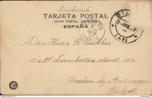 A5871 Santander calle de la Ribera 1907