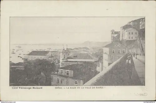 A5871 Bresil - la rade et la ville de Bahia