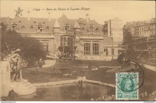 A5871 Liege gare du Palais et Square Notger 1928