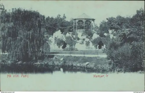A5870 Namur parc moonlight 1900s