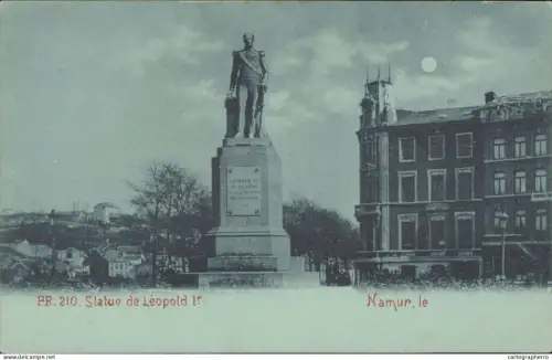 A5870 Namur statue de Leopold I moonlight 1900s