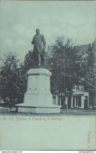 A5870 Namur statue d`Omalius d`Halloy moonlight 1900s