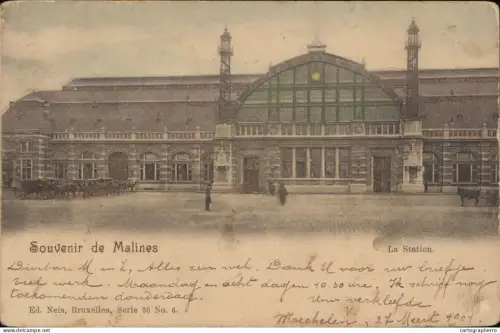 A5870 Mechelen Malines la gare train station 1901