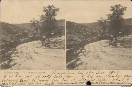 A5870 Jerusalem vallee de Josephat vue stereoscopique