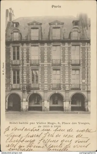 A5870 Paris hotel habite par Victor Hugo 1902