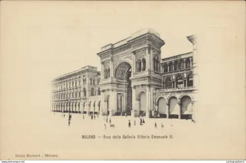 A5870 Milano (Milan) arco della Galleria Vittorio Emanuele II 1900s