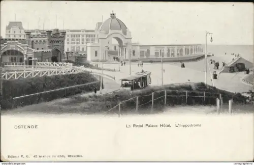 A5870 Oostende Ostende Ostend Royal Palace Hotel hippodrome cpa