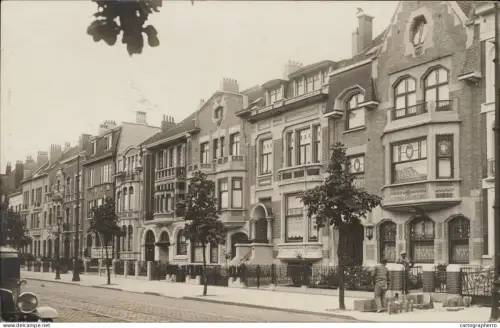 A5869 Art Nouveau houses on Avenue Princesse Élisabeth in Schaerbeek, Brussels, Belgium