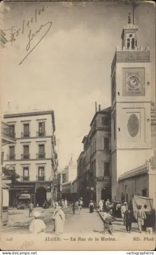 A5869 Alger rue de la marine cpa