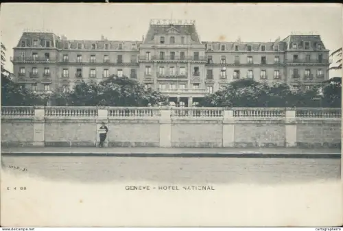 A5869 Geneve Hotel National 1900s