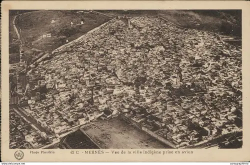 A5868 Morocco Meknes ville indigene prise en avion