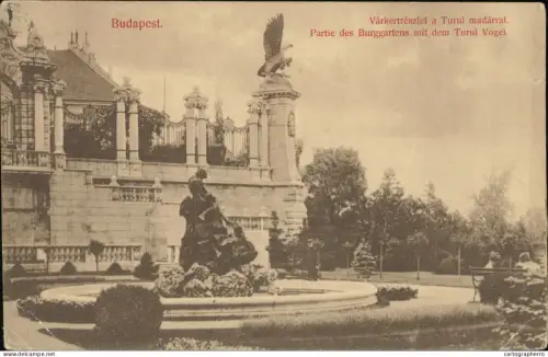 A5868 Budapest Turul Vogel Burggartens