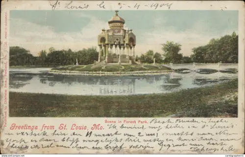 A5868 St Louis – Missouri scene from the Forest Park 1904