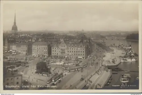 A5868 Sweden Stockholm panorama rppc