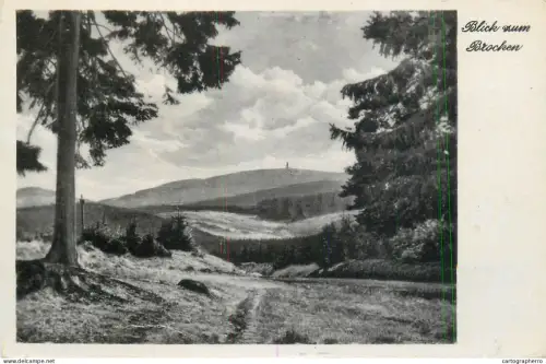 A5339 Germany Blick zum Brocken picturesque mountain scenery