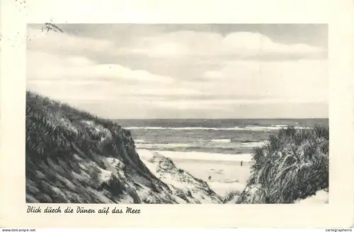 A5339 Germany Blick auf die Dunen aus das Meer