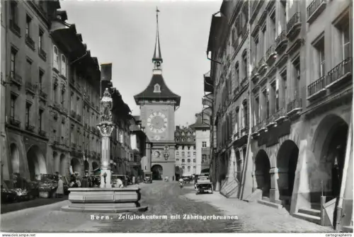 A5344 Switzerland Bern Zeitglockenturm mit Zharingerbrunnen