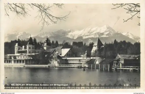 A5344 Austria Velden am Worthersee mit Schloss un Mittagskogel