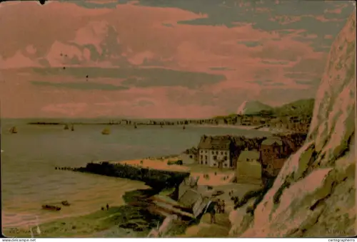 A5873 Themistocles von Eckenbrecher German landscape and marine painter old postcard