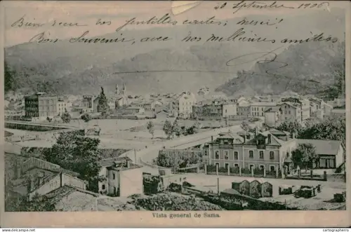 A5873 Sama (unstick back, damaged postcard) 1906