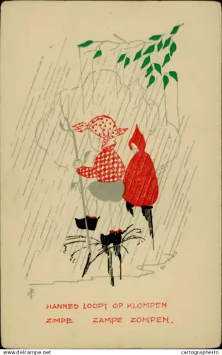 A5874 Hannes Loopt op Klompen Zimpe Zampe Zompen