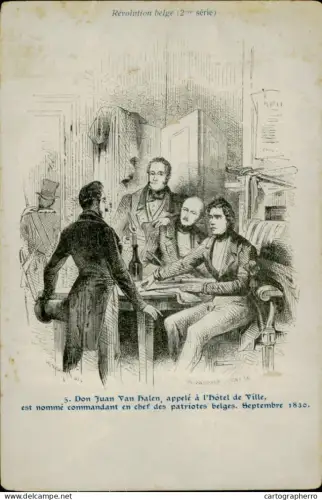 A5874 Revolution belge cpa Don Juan Van Halen
