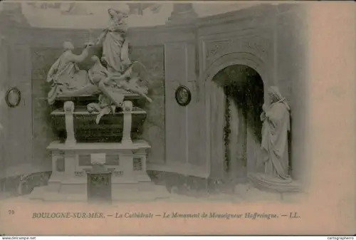 A5875 Boulogne sur Mer le monument de Monseigneur Haffreingue 1900s