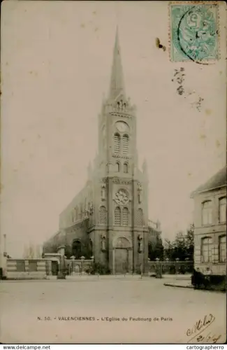 A5875 Valenciennes eglise du Faubourg de Paris 1905