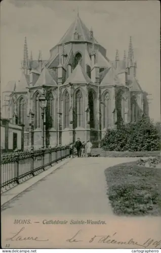 A5875 Mons cathedrale Sainte-Waudru 1904