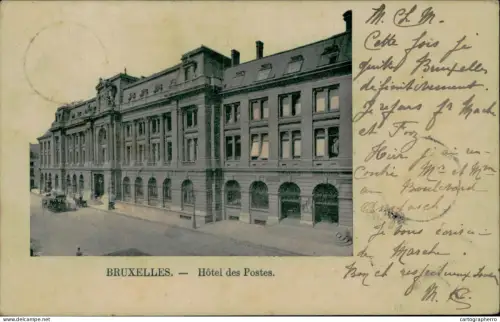 A5875 Bruxelles Hotel du Postes 1900