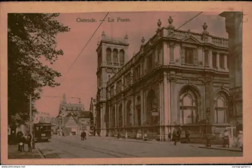 A5876 Ostende la poste cpa