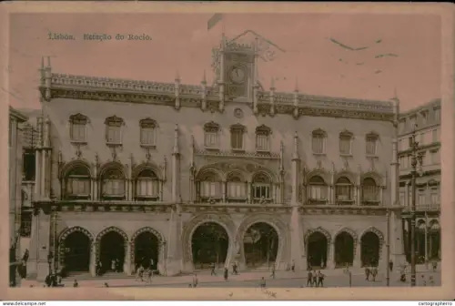 A5876 Lisboa estacao do Rocio railway station 1930
