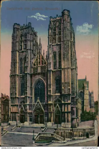A5876 Bruxelles cathedrale Ste. Gudule cpa