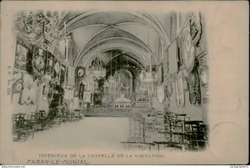 A5877 Paray-le-Monial interieur de la chapelle 1902