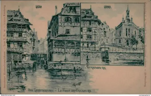 A5877 Strasbourg cpa illustrateur 1899