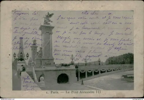 A5877 Paris Pont Alexandre III 1905